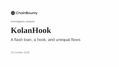 KolanHook: A Flash Loan, Two Hook Payments, and the Limits of the Trace