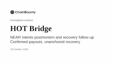 NEAR Intents / HOT Bridge: What the recovery follow-up establishes