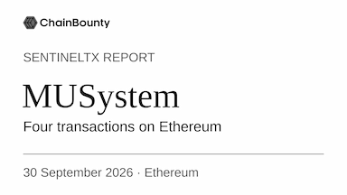 MUSystem: The four-transaction Ethereum sequence