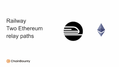 Railway-linked wallet: two relay paths converge at a HitBTC-labelled endpoint