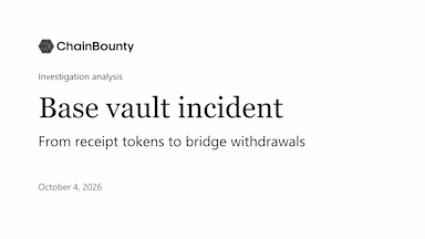 Base vault incident: from receipt tokens to bridge withdrawals
