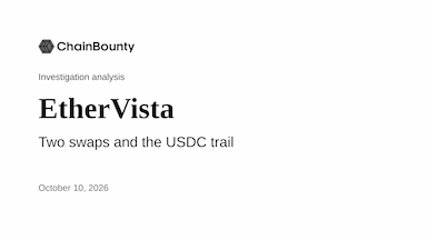 EtherVista: Two swaps and the USDC trail